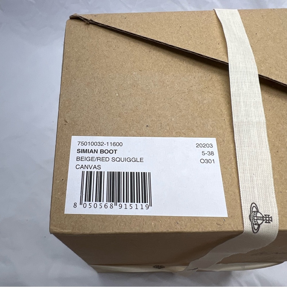 Vivienne Westwood Simian Boots Red Squiggle Canvas Rubber Sole Sneakers EU 38 - Picture 11 of 11